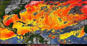 Météo tropicale : Air sec et densité de poussière dans l'air.