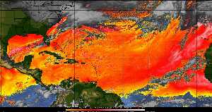 Météo tropicale : Air sec et densité de poussière dans l'air.