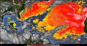 Météo tropicale : Air sec et densité de poussière dans l'air.