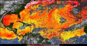 Météo tropicale : Air sec et densité de poussière dans l'air.