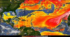Météo tropicale : Air sec et densité de poussière dans l'air.