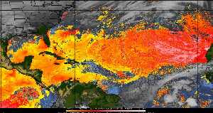 Météo tropicale : Air sec et densité de poussière dans l'air.