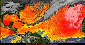 Météo tropicale : Air sec et densité de poussière dans l'air.