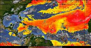Météo tropicale : Air sec et densité de poussière dans l'air.