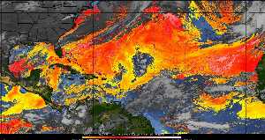 Météo tropicale : Air sec et densité de poussière dans l'air.