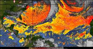 Météo tropicale : Air sec et densité de poussière dans l'air.