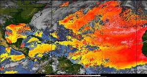 Météo tropicale : Air sec et densité de poussière dans l'air.