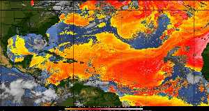 Météo tropicale : Air sec et densité de poussière dans l'air.