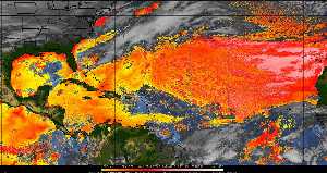 Météo tropicale : Air sec et densité de poussière dans l'air.