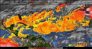 Météo tropicale : Air sec et densité de poussière dans l'air.
