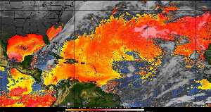 Météo tropicale : Air sec et densité de poussière dans l'air.
