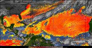Météo tropicale : Air sec et densité de poussière dans l'air.
