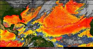 Météo tropicale : Air sec et densité de poussière dans l'air.