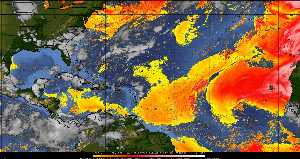 Météo tropicale : Air sec et densité de poussière dans l'air.