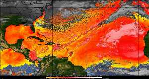 Météo tropicale : Air sec et densité de poussière dans l'air.