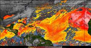 Météo tropicale : Air sec et densité de poussière dans l'air.