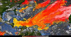 Météo tropicale : Air sec et densité de poussière dans l'air.