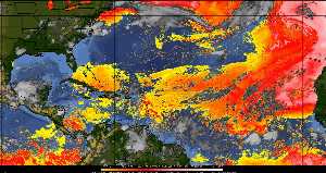 Météo tropicale : Air sec et densité de poussière dans l'air.