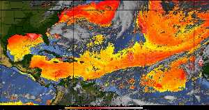 Météo tropicale : Air sec et densité de poussière dans l'air.