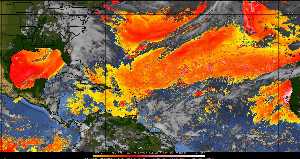 Météo tropicale : Air sec et densité de poussière dans l'air.