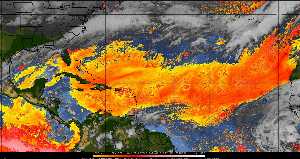 Météo tropicale : Air sec et densité de poussière dans l'air.