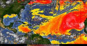Météo tropicale : Air sec et densité de poussière dans l'air.
