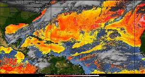Météo tropicale : Air sec et densité de poussière dans l'air.