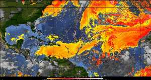 Météo tropicale : Air sec et densité de poussière dans l'air.