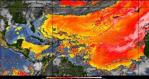 Météo tropicale : Air sec et densité de poussière dans l'air.