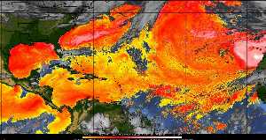 Météo tropicale : Air sec et densité de poussière dans l'air.