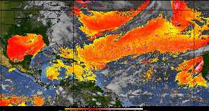 Météo tropicale : Air sec et densité de poussière dans l'air.