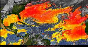 Météo tropicale : Air sec et densité de poussière dans l'air.
