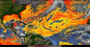 Météo tropicale : Air sec et densité de poussière dans l'air.