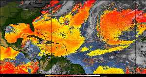 Météo tropicale : Air sec et densité de poussière dans l'air.