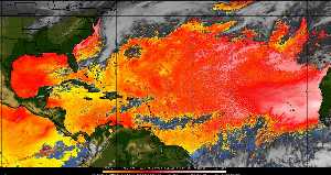 Météo tropicale : Air sec et densité de poussière dans l'air.