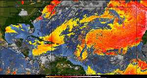 Météo tropicale : Air sec et densité de poussière dans l'air.