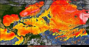 Météo tropicale : Air sec et densité de poussière dans l'air.