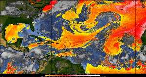 Météo tropicale : Air sec et densité de poussière dans l'air.