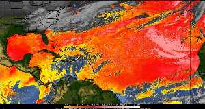 Météo tropicale : Air sec et densité de poussière dans l'air.