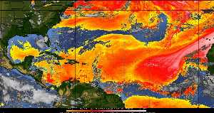 Météo tropicale : Air sec et densité de poussière dans l'air.