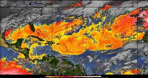 Météo tropicale : Air sec et densité de poussière dans l'air.