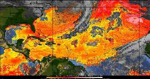 Météo tropicale : Air sec et densité de poussière dans l'air.