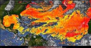 Météo tropicale : Air sec et densité de poussière dans l'air.