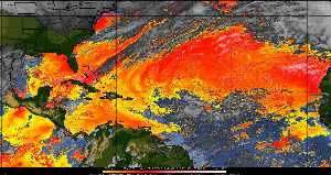 Météo tropicale : Air sec et densité de poussière dans l'air.