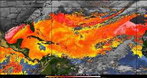 Météo tropicale : Air sec et densité de poussière dans l'air.