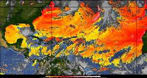 Météo tropicale : Air sec et densité de poussière dans l'air.