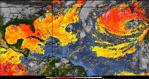 Météo tropicale : Air sec et densité de poussière dans l'air.