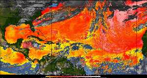 Météo tropicale : Air sec et densité de poussière dans l'air.