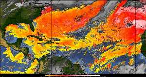 Météo tropicale : Air sec et densité de poussière dans l'air.
