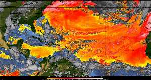 Météo tropicale : Air sec et densité de poussière dans l'air.